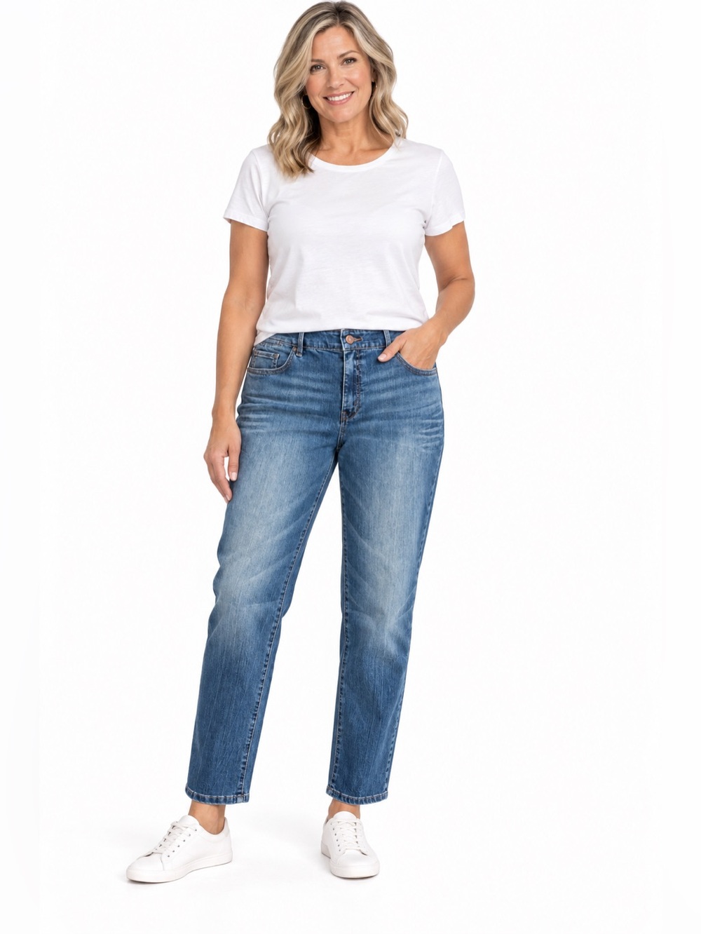 Chicos jeans the Platnium boyfriend jeans size 10 Chicos 1.5